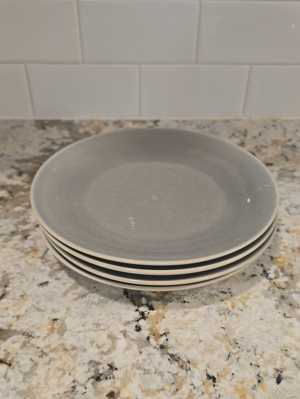 West Elm Alta Charcoal Crackle Set Of 4, 8.5